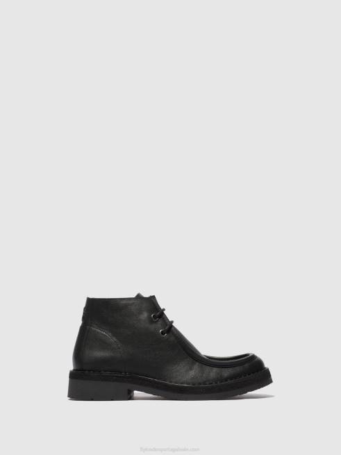 bio preto L02L811 botim com cadarço roda076 Fly London homens