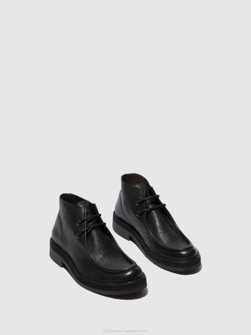 bio preto L02L811 botim com cadarço roda076 Fly London homens