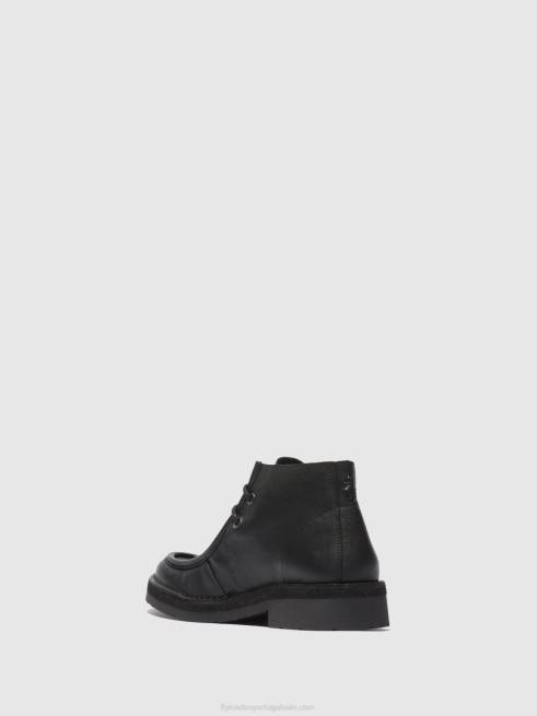 bio preto L02L811 botim com cadarço roda076 Fly London homens