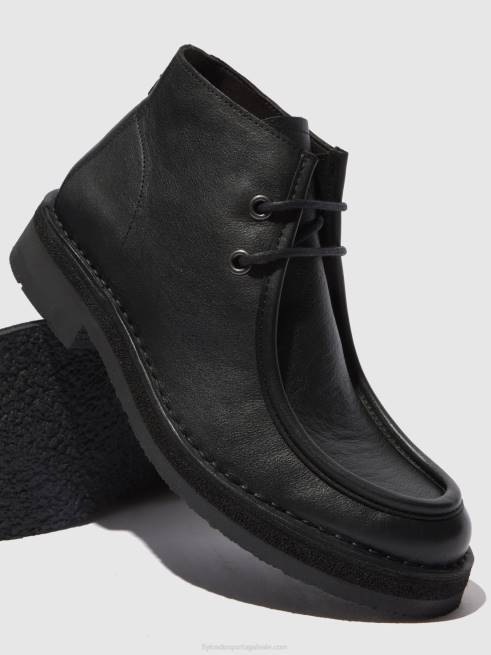 bio preto L02L811 botim com cadarço roda076 Fly London homens