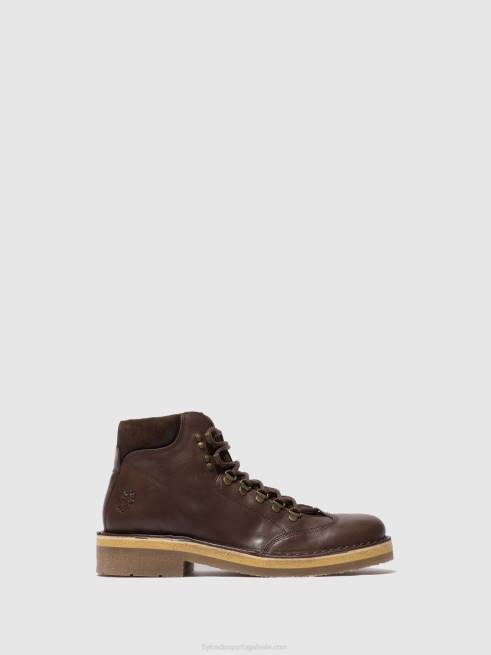 eco/oilsuede (vegetal) mocca L02L806 botim com cadarço reus075 Fly London homens