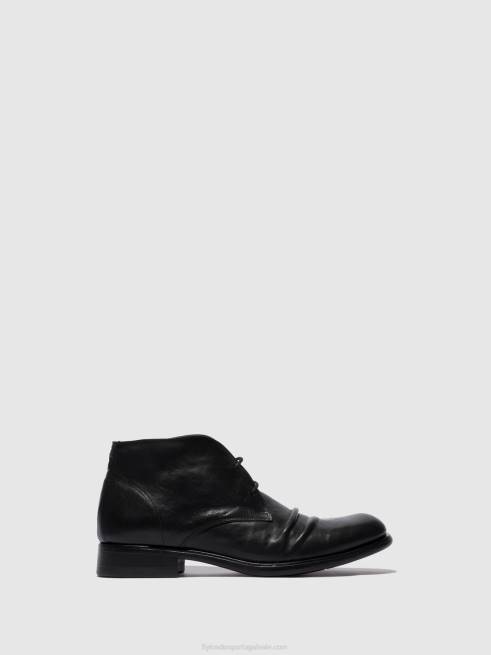 estigma negro L02L813 botim com cadarço muro577 Fly London homens