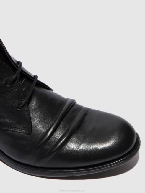 estigma negro L02L813 botim com cadarço muro577 Fly London homens