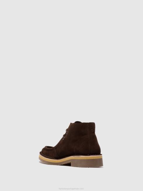 oilsuede (vegetal) mocca L02L810 botim com cadarço roda076 Fly London homens