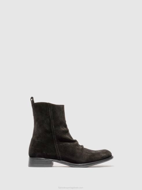 oilsuede (vegetal) preto L02L812 chelsea botins melv797 Fly London homens