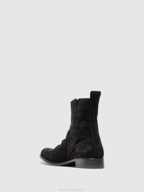 oilsuede (vegetal) preto L02L812 chelsea botins melv797 Fly London homens