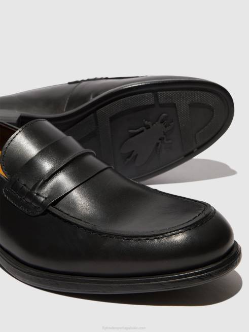preto L02L816 sapatos mocassins mebo956 Fly London homens