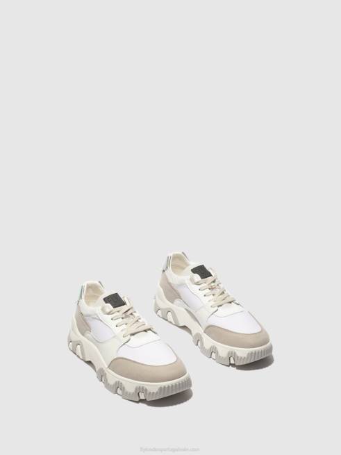 multi esbranquiçado L02L842 tênis com cadarço fyne748 Fly London homens