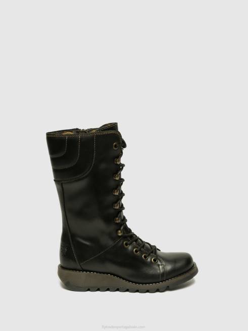 preto L02L666 sapatos de cunha ster768 Fly London mulheres