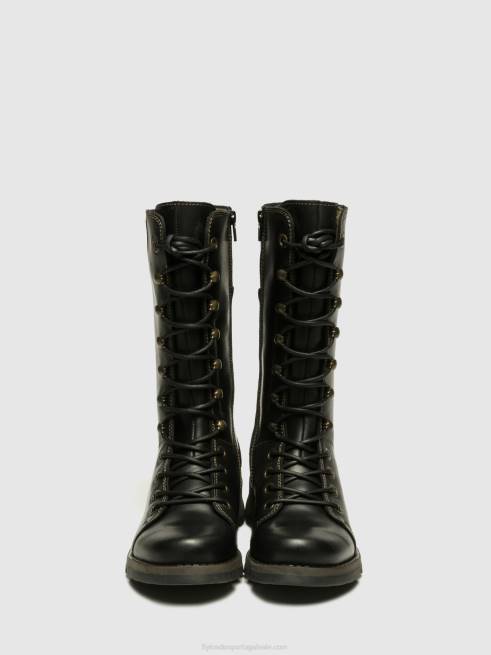 preto L02L666 sapatos de cunha ster768 Fly London mulheres