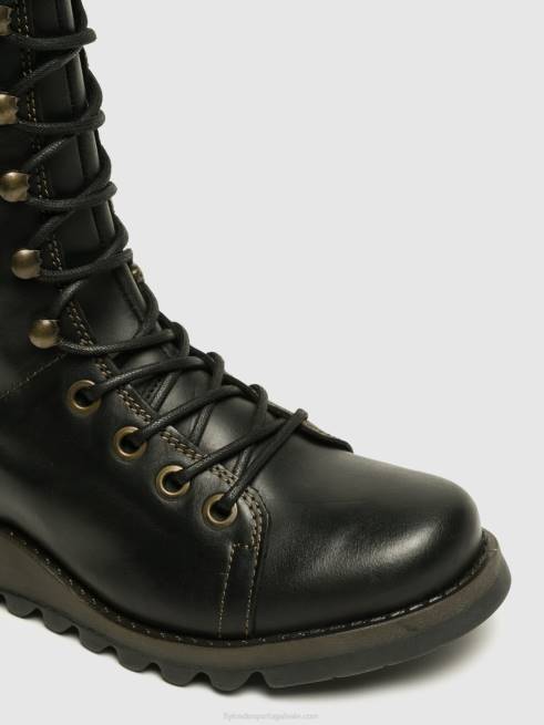 preto L02L666 sapatos de cunha ster768 Fly London mulheres