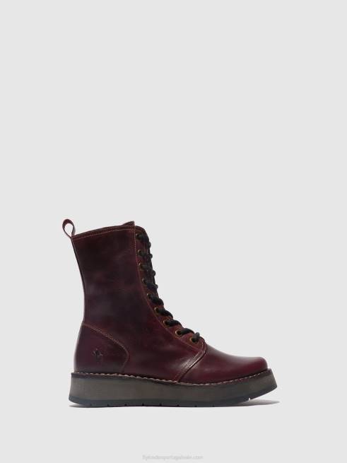 roxo L02L291 botas com cadarço rami043 Fly London mulheres