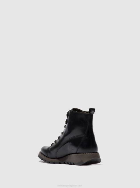 tapete preto L02L330 botas com cadarço sore813 Fly London mulheres