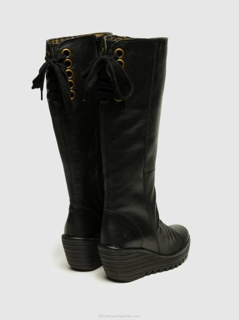 preto L02L355 botas até o joelho yust Fly London mulheres