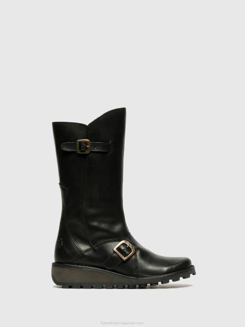 preto L02L344 botas de fivela mes Fly London mulheres