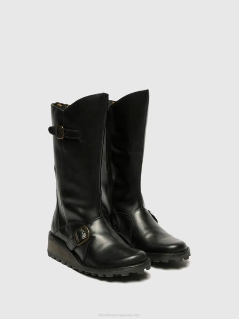 preto L02L344 botas de fivela mes Fly London mulheres