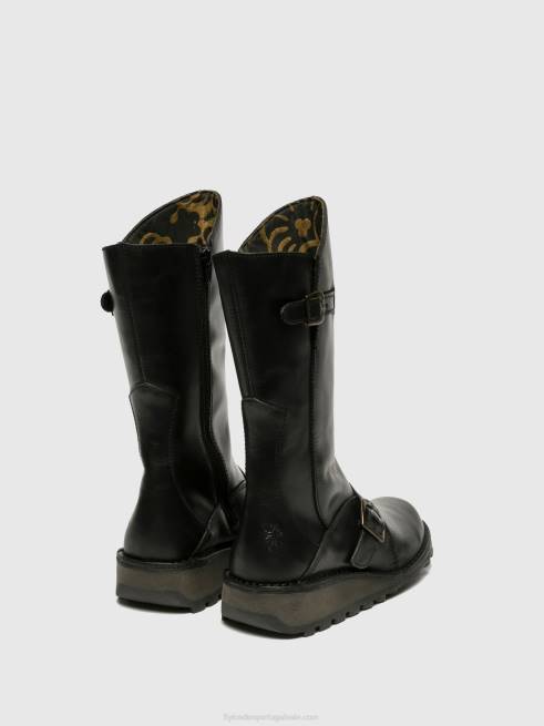 preto L02L344 botas de fivela mes Fly London mulheres