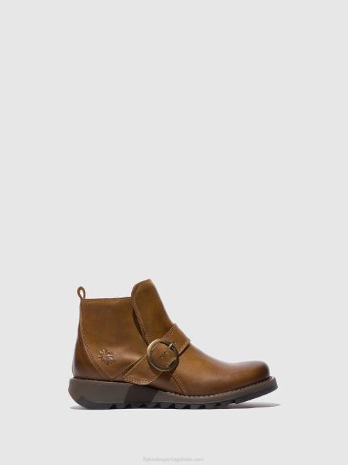 tapete camelo L02L335 bota fivela sias812 Fly London mulheres
