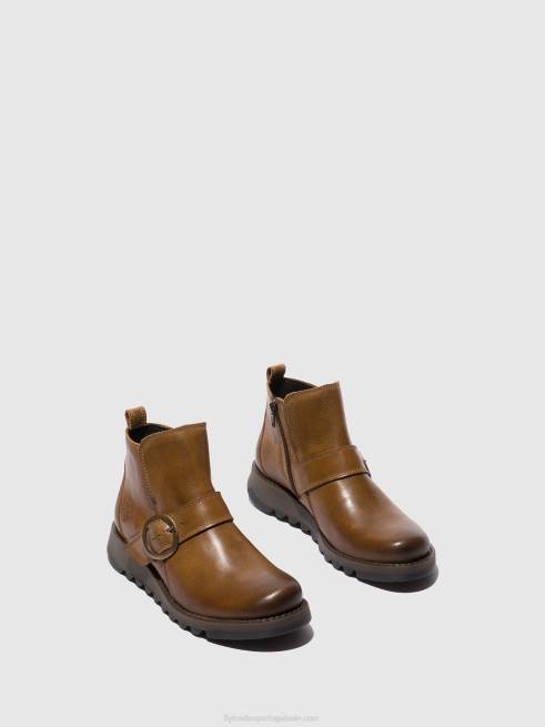 tapete camelo L02L335 bota fivela sias812 Fly London mulheres