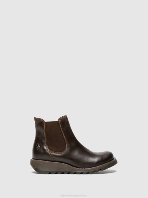 Salve marrom escuro L02L272 botins chelsea Fly London mulheres
