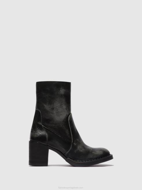 antracite L02L69 botins com fecho de correr becy097 Fly London mulheres