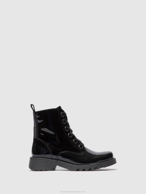 atlantis black (sola preta) L02L175 botim com cadarço ragi539 Fly London mulheres