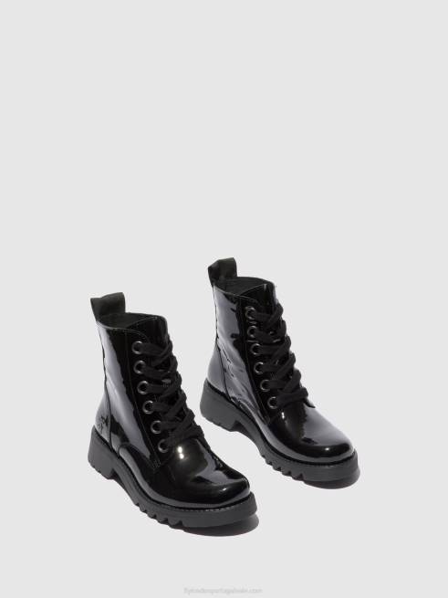 atlantis black (sola preta) L02L175 botim com cadarço ragi539 Fly London mulheres
