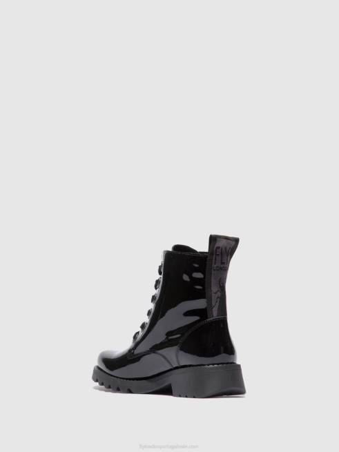 atlantis black (sola preta) L02L175 botim com cadarço ragi539 Fly London mulheres