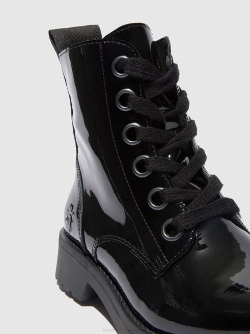 atlantis black (sola preta) L02L175 botim com cadarço ragi539 Fly London mulheres