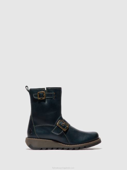azul real L02L137 botim fivela sino525 Fly London mulheres