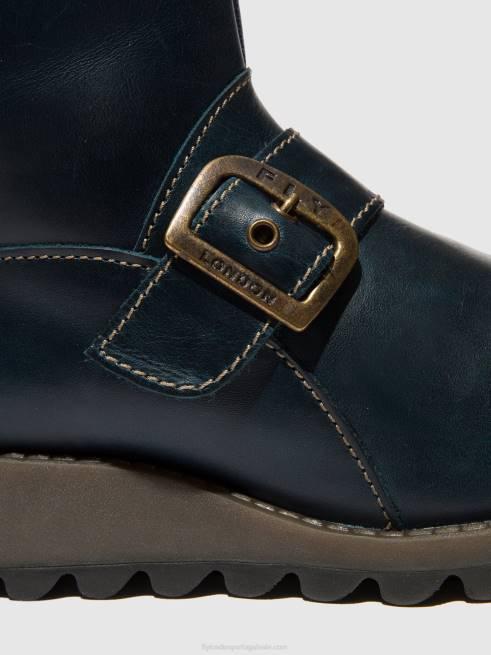 azul real L02L137 botim fivela sino525 Fly London mulheres