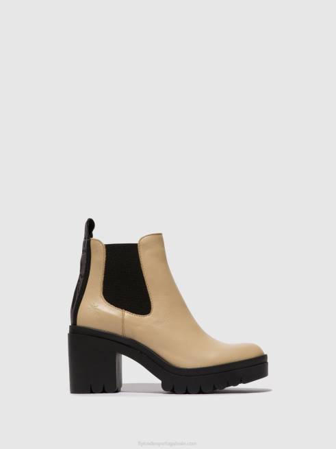 bege L02L119 chelsea botins top520 Fly London mulheres