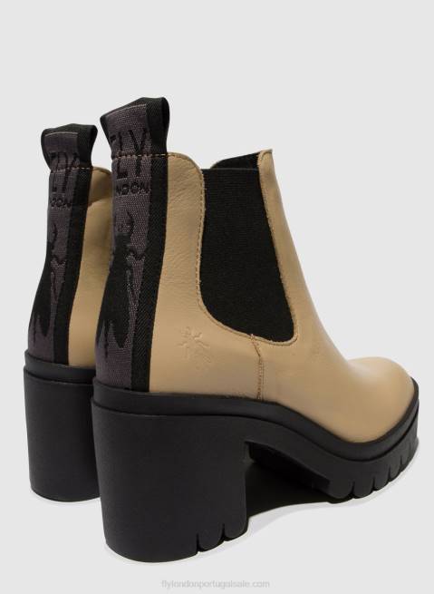 bege L02L119 chelsea botins top520 Fly London mulheres