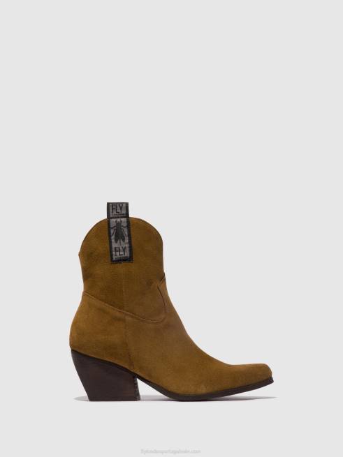 camelo L02L32 botins com fecho de correr tabb905 Fly London mulheres