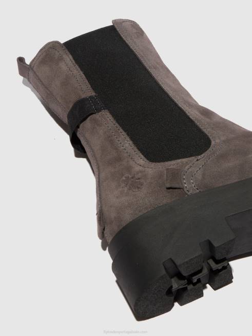 camurça cinza L02L333 bota chelsea judy819 Fly London mulheres