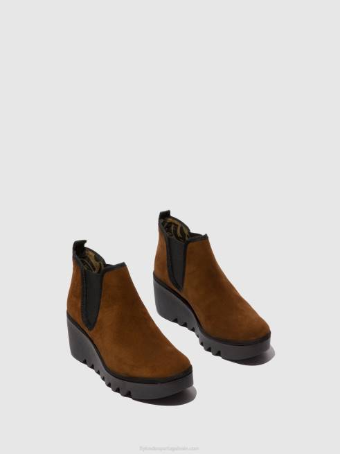 camurça oleada camelo L02L229 bota chelsea byne349 Fly London mulheres