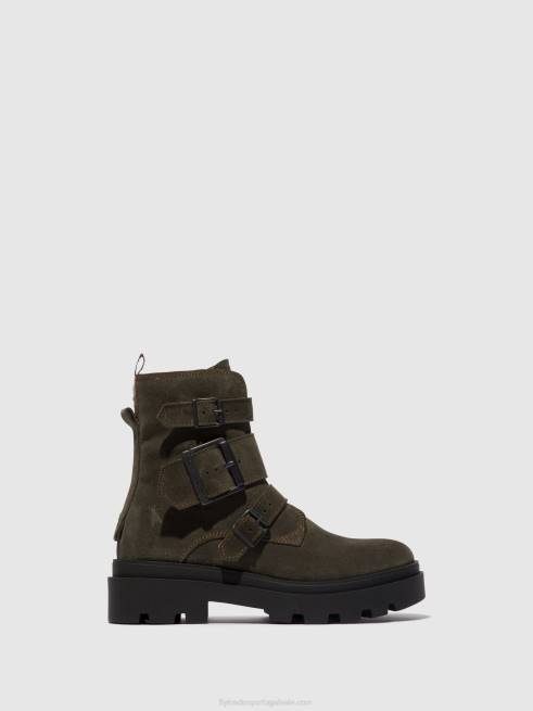 cinza L02L156 Botins de fivela jeda817 Fly London mulheres