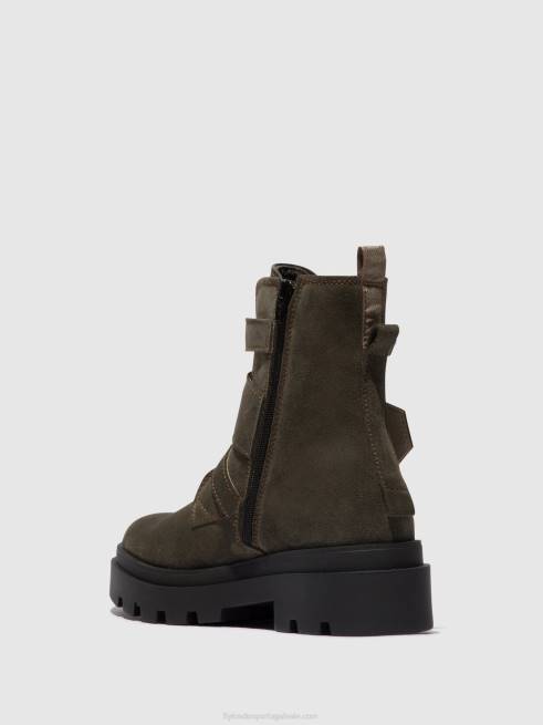 cinza L02L156 Botins de fivela jeda817 Fly London mulheres