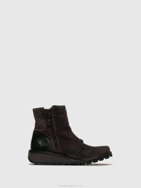 cinza L02L271 botins com fecho de correr mon944 diesel Fly London mulheres