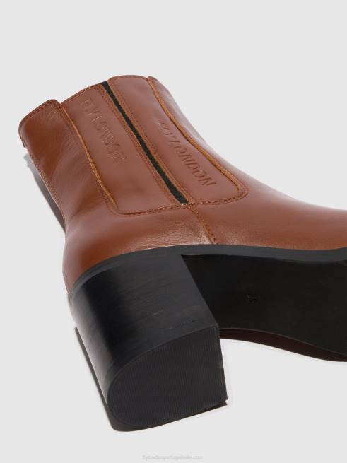 conhaque L02L71 botins com fecho de correr amel913 Fly London mulheres
