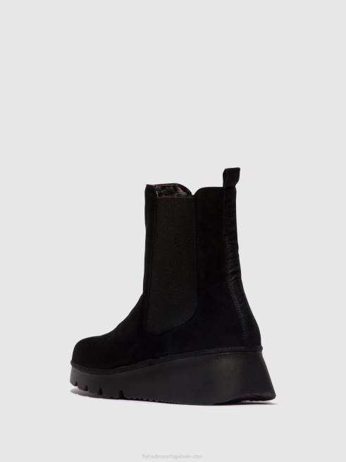 criança camurça preta L02L6 Botins chelsea paty405 Fly London mulheres