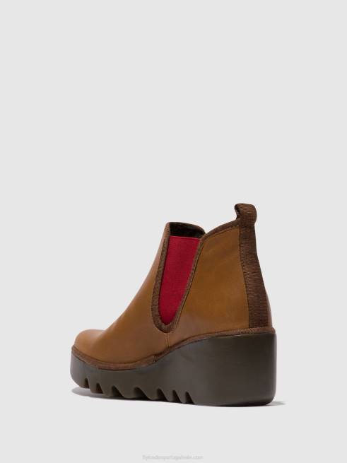 cuoio (elástico vermelho) L02L152 bota chelsea byne349 Fly London mulheres