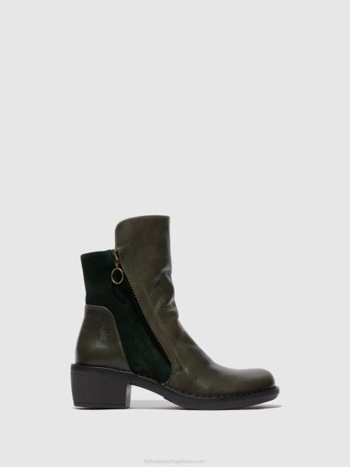 diesel/floresta verde L02L57 botins com fecho de correr mely074 Fly London mulheres