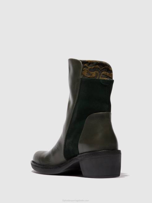diesel/floresta verde L02L57 botins com fecho de correr mely074 Fly London mulheres