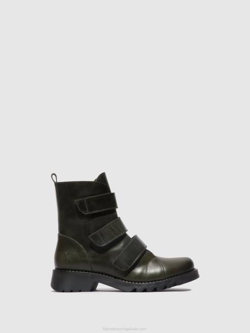 diesel (sola preta) L02L76 botins de velcro rach790 Fly London mulheres