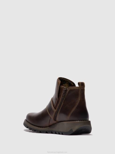 dk. marrom L02L158 botim fivela sias812 Fly London mulheres
