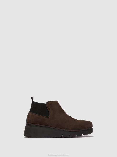 dk. taupe L02L112 botins elásticos pada403 Fly London mulheres