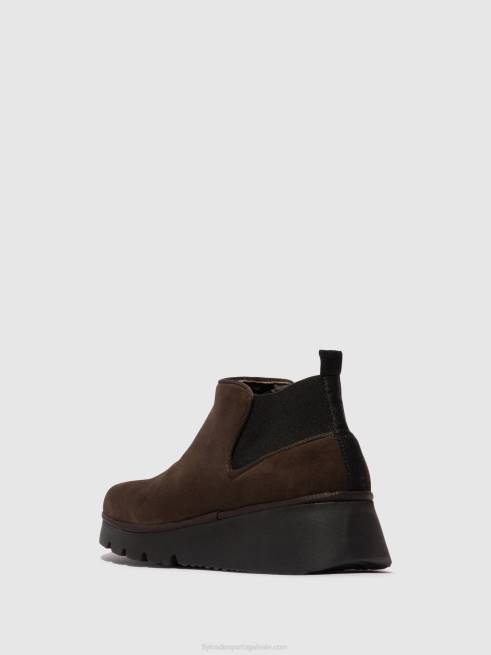 dk. taupe L02L112 botins elásticos pada403 Fly London mulheres