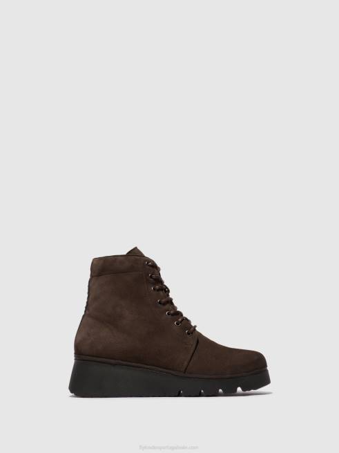 dk. taupe L02L94 botins com cadarço pal404 Fly London mulheres