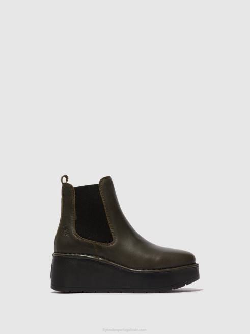 dk. verde L02L139 bota chelsea hama238 Fly London mulheres